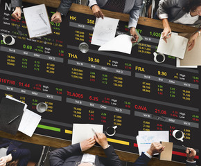 Canvas Print - Stock Exchange Trading Forex Finance Graphic Concept