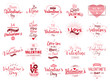 Happy Valentines day typography. Vector design.