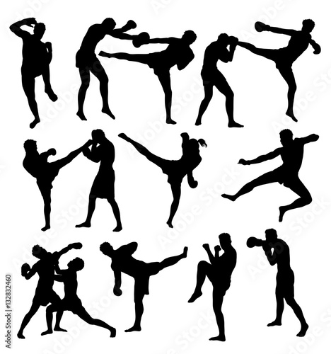 Free Boxing Sport activity, art vector design Tablou Canvas