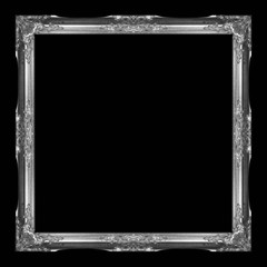 Wall Mural - Old Antique frame Isolated on black background