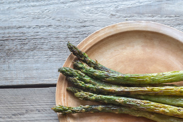 Canvas Print - Roasted asparagus on the plate