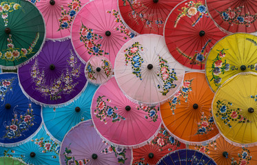 Colorful multicolored umbrella