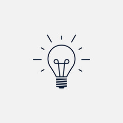 Idea bulb icon simple illustration