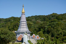Pagoda On The Moutain (Noppa Methanidon-nop Pha Phon Phum Siri Stupa),Doi Inthanon National Park, Thailand.