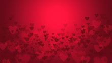 Love Hearts Red Background