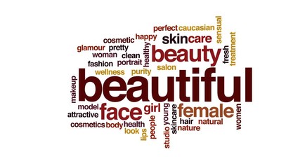 Poster - Beautiful animated word cloud.