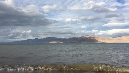 Wall Mural - Artillery Bay Pyramid Lake Nevada looking towards east