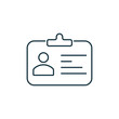 © salim138 - Id card isolated line icon on white background