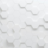Fototapeta  - Hexagonal parametric pattern, 3d illustration
