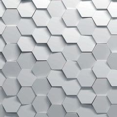 Poster - Hexagonal parametric pattern, 3d illustration