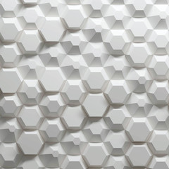 Poster - Hexagonal parametric pattern, 3d illustration