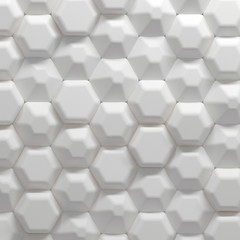 Wall Mural - Hexagonal parametric pattern, 3d illustration