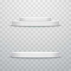 Wall Mural - round stage podium isolated. vector illustration.