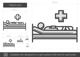 Wall Mural - Patient line icon.