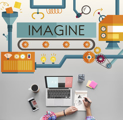 Wall Mural - innovation ideas imagine processing system concept