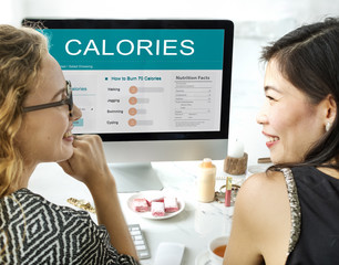 Wall Mural - Calories Nutrition Food Exercise Concept