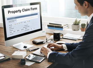 Canvas Print - Property Release Claim Form Concept