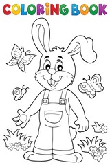 Sticker - Coloring book Easter rabbit theme 6