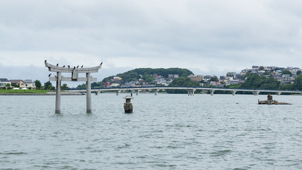 Poster - Stone torii in Fukuoka city of Japan