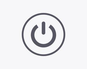 Sticker - Shutdown icon - Switch off symbol. Minimal thin line design. Vector illustration