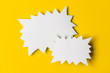 © ink drop - Blank promotional signs on a bright yellow background