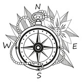 10+ Hundred Compass Rose Travel Tattoo Royalty-Free Images, Stock Photos &  Pictures