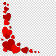 © VectorParadise - Hearts on abstract love background.Be my valentine.Love romantic messages with hearts.February 14.Valentines day card,banner.Global love day, may 1.Three dimensional red hearts shapes.
