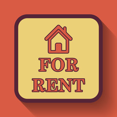 Canvas Print - For rent icon