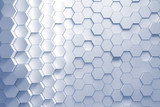 Fototapeta Abstrakcje - Geometric hexagon pattern background. 3D rendering