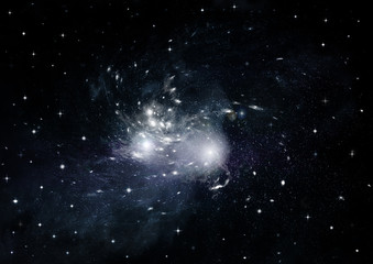  galaxy in a free space