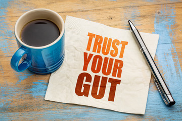 Wall Mural - trust your gut word abstract