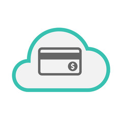 Sticker - Isolated cloud with  a credit card