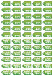 © costertoast - Set of 60 sale price vector tags / icons. Horizontally oriented. Contain multiples of five, doubles and variation with word 'sale.' Grouped, ready for quick, immediate use. Green color.
