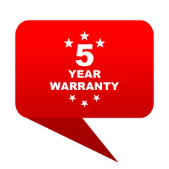 Wall Mural - warranty guarantee 5 year bubble red icon