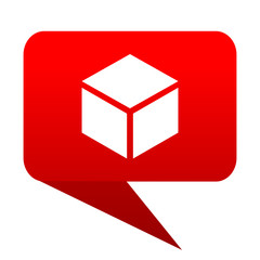 Fototapete - box bubble red icon