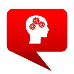 Aufkleber - head bubble red icon