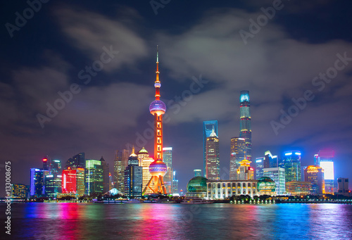 Plakat Shanghai skyline, Chiny