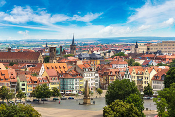 Fototapete - Panoramic view of Erfurt