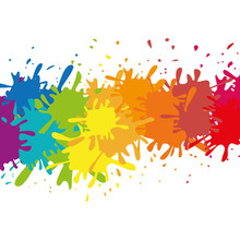 Multi Color Paint Splatter Icon Image Vector Illustration Design 