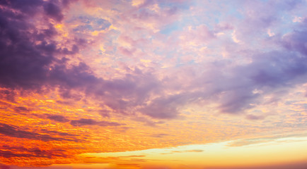 Wall Mural - The color and beauty of the sky at sunset.