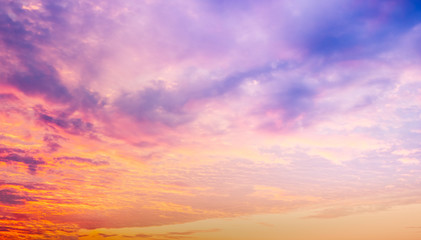 the color and beauty of the sky at sunset.