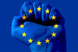 Raised fist. EU