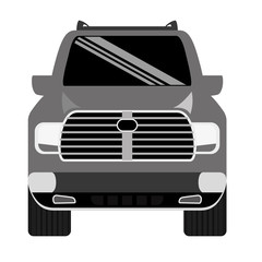 Sticker - truck car frontview icon image vector illustration design 