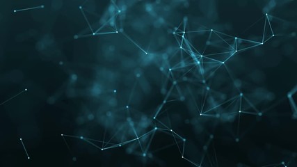 4k abstract loop color geometrical background with lines and dots