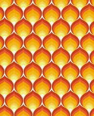 Poster - seamless retro pattern
