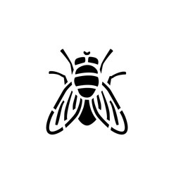 Fly stencil icon