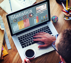 Wall Mural - statistics marketing planning report strategy concept