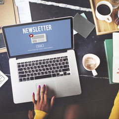 Wall Mural - news newsletter announcement update information concept