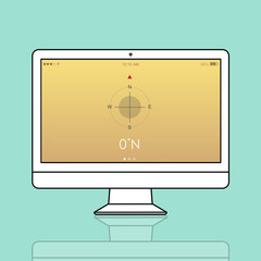Sticker - Map Direction Compas Navigation Concept