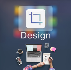 Wall Mural - design software resize icon concept